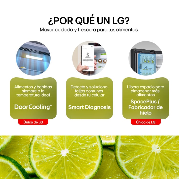 Información Nevecon French Door InstaView Door-In-Door LG GM57SXM